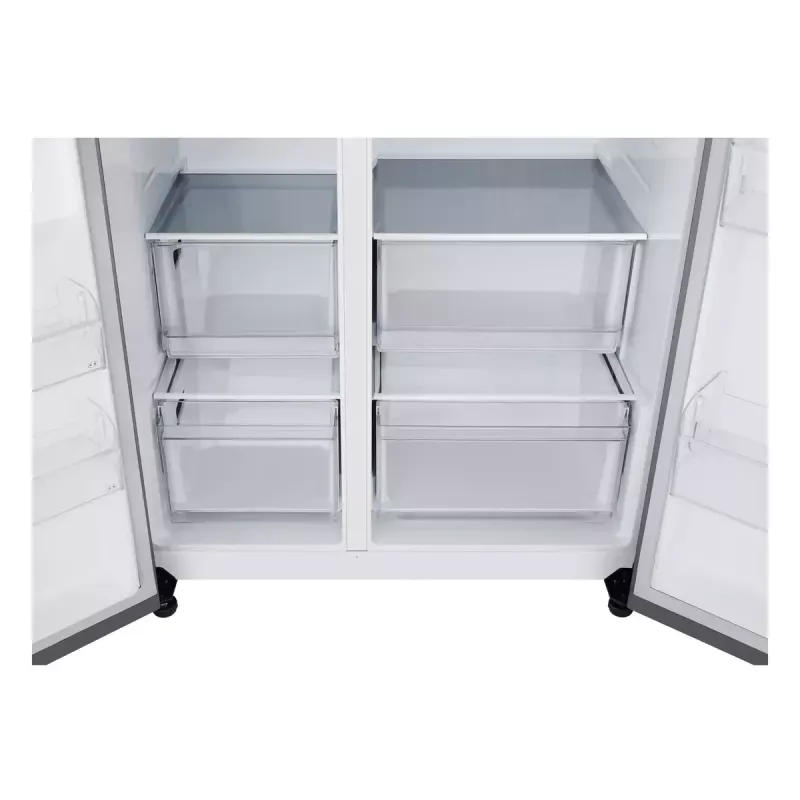LG NatureFRESH GSBC40PYPE Amerykańska lodówka z zamrażarką - Prime srebrny - Klasa E