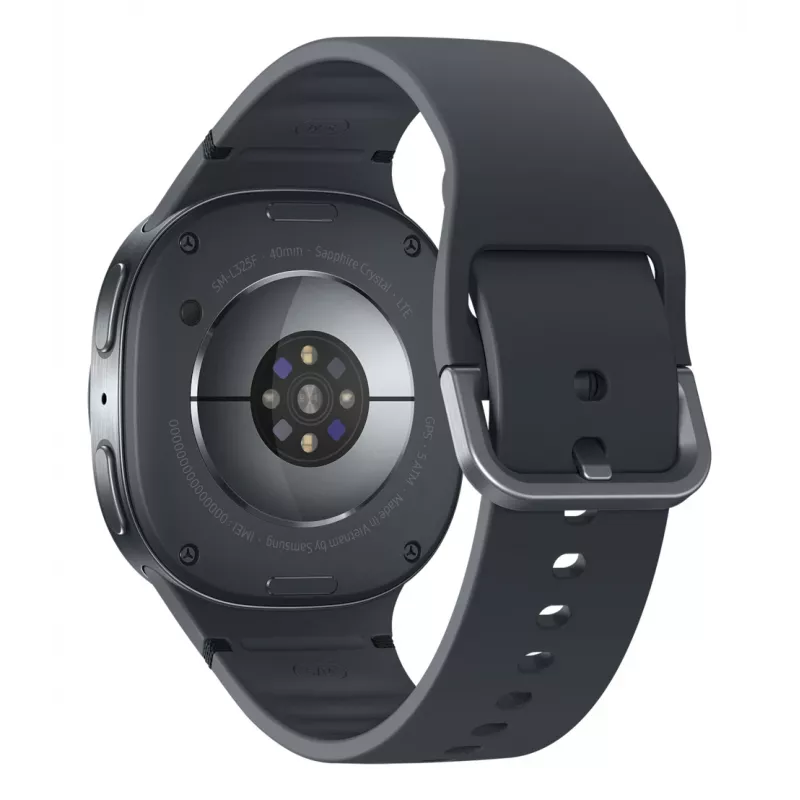 Samsung Galaxy Watch8 SM-L325FDAAXEF smartwatch / zegarek sportowy 3,3 cm (1,3 cala) AMOLED 40 mm Cyfrowy 438 x 438 pikseli 4G Grafitowy Wi-Fi GPS (satelita)