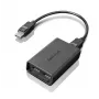 Kabel monitora Lenovo DisplayPort na dwa DisplayPort USB A czarny