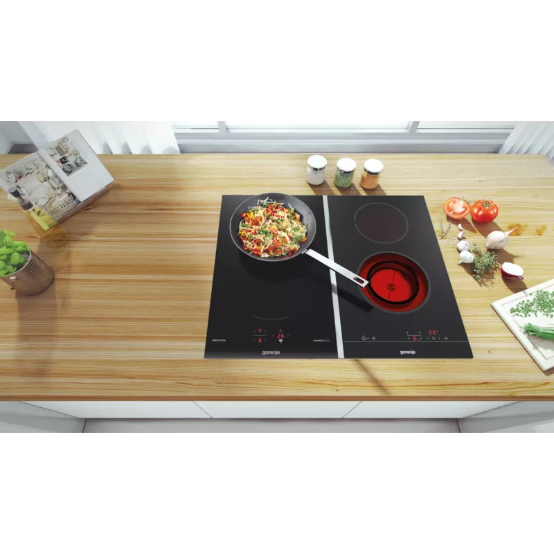 Gorenje Płyta indukcyjna GI3201BC, Czarny, Do zabudowy, 30 cm, Płyta indukcyjna strefowa, Ceramika szklana, 2 stref(y)