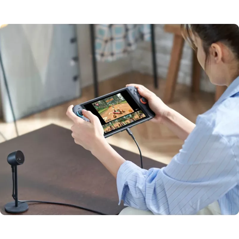 Konsola do gier NINTENDO Switch 2 Czarna — 7,9-calowy LCD 1920×1080, 120 Hz, 256 GB, bateria 5220 mAh, Wi‑Fi 6, Bluetooth, HDR10