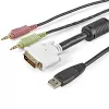 StarTech.com 6 ft 4-w-1 kabel KVM USB DVI z audio i mikrofonem
