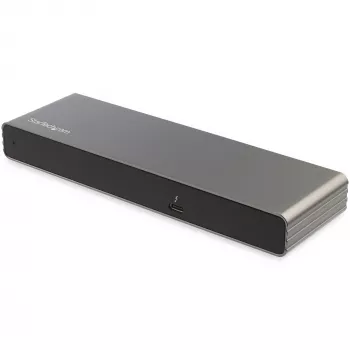 StarTech.com Stacja dokująca Thunderbolt 3 - Podwójny monitor 4K 60 Hz - Stacja dokująca do laptopa TB3 z DisplayPort, HDMI i VGA 1080p - Zasilanie i ładowanie 85 W - 2x USB-A, Ethernet - Mac i Windows