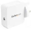 StarTech.com Ładowarka ścienna USB C - Ładowarka do laptopa USB C 60W PD - Kabel 1,8m/2m - Uniwersalny kompaktowy zasilacz typu C - Dell XPS/Lenovo X1 Carbon/HP EliteBook/MacBook - Certyfikat USB IF/CE