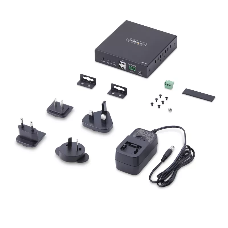 Odbiornik StarTech.com HDMI KVM przez sieć IP dla serii IH2006, 4K 60 Hz, bezsterownikowy, AVoIP, zawiera zestaw montażowy, tylko odbiornik