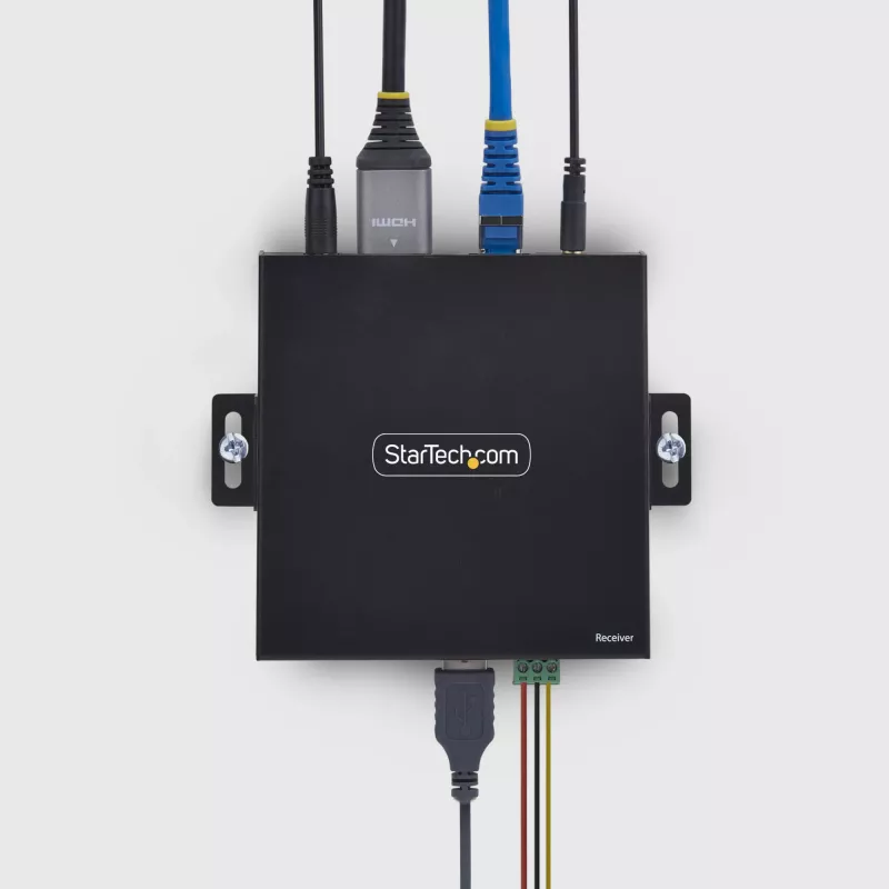 Odbiornik StarTech.com HDMI KVM przez sieć IP dla serii IH2006, 4K 60 Hz, bezsterownikowy, AVoIP, zawiera zestaw montażowy, tylko odbiornik