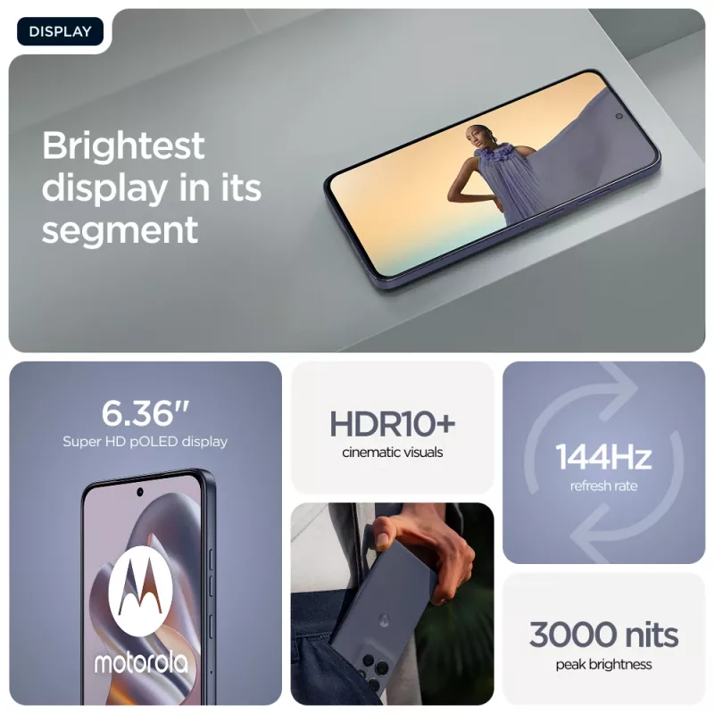 Motorola edge 60 Neo 16.1 cm (6.36 cala) Dual SIM Android 15 5G USB Type-C 12 GB 256 GB 5000 mAh Szary