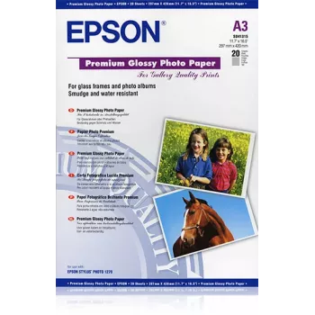 Epson Premium Glossy Photo Paper, DIN A3, 255g/m², 20 arkuszy
