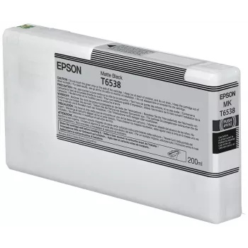 Epson T6538 Matte Czarny wkład atramentowy (200ml), Czarny matowy, Tusz pigmentowy, 200 ml, 1 szt.