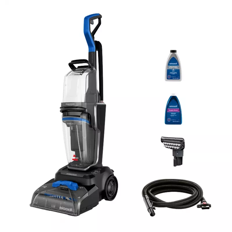 Maszyna do czyszczenia dywanów Bissell PowerWash HydroSteam Prowadzona Głęboki Czarny, Niebieski, Tytanowy