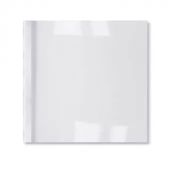 GBC LeatherGrain Okładki do bindowania termicznego 1,5 mm białe (100), A4, PVC, przezroczysta, biała, matowa, 15 arkuszy, 1,5 mm