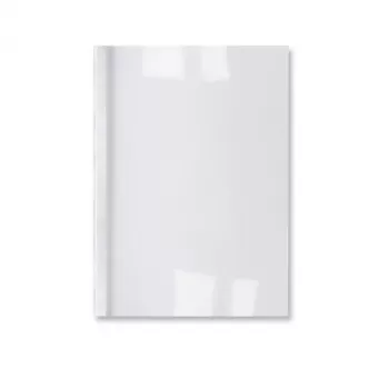 Okładki termo introligatorskie GBC LeatherGrain 3 mm białe (100), A4, PVC, przezroczyste, białe, matowe, 30 arkuszy, 3 mm