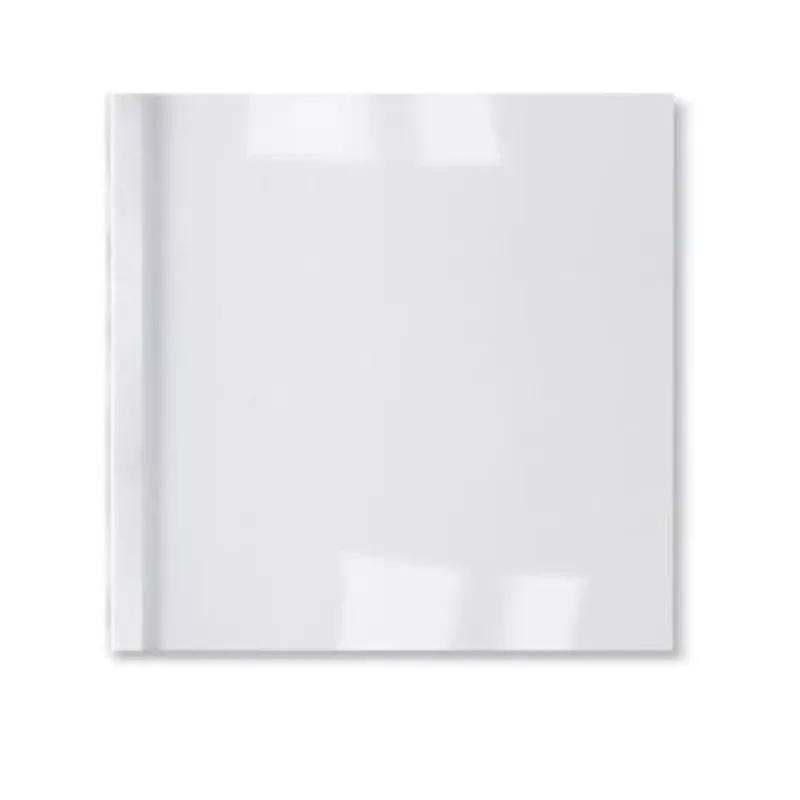 Okładki termo introligatorskie GBC LeatherGrain 3 mm białe (100), A4, PVC, przezroczyste, białe, matowe, 30 arkuszy, 3 mm