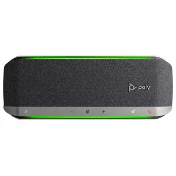 HP Poly Sync 40 USB-A USB-C Głośnik konferencyjny, srebrny, Windows 10, Windows 11, MacOS, 30 h, RoHS, Federal Communications Commission (FCC), CE, 38 mm