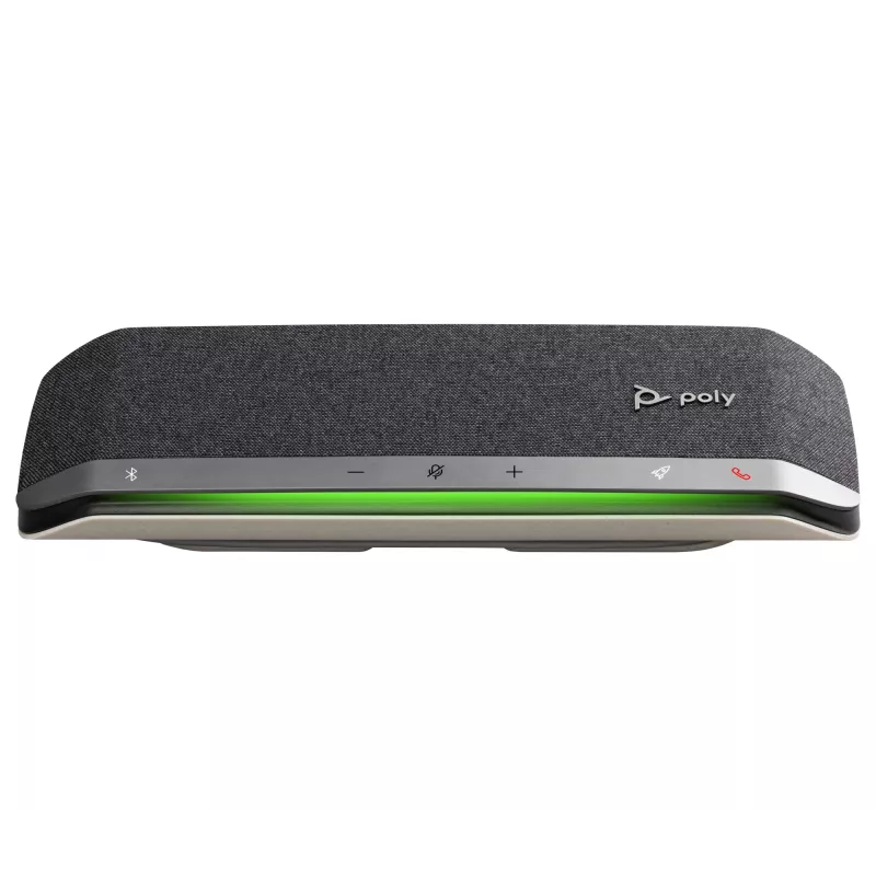 HP Poly Sync 40 USB-A USB-C Głośnik konferencyjny, srebrny, Windows 10, Windows 11, MacOS, 30 h, RoHS, Federal Communications Commission (FCC), CE, 38 mm