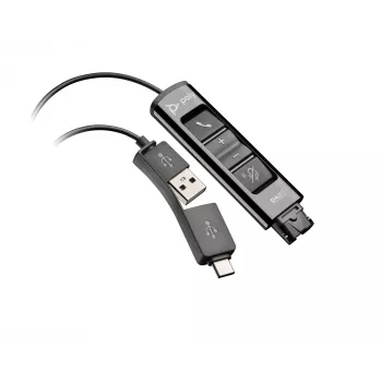 HP Poly DA85 USB na QD Czarny Adapter TAA