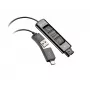 HP Poly DA85 USB na QD Czarny Adapter TAA