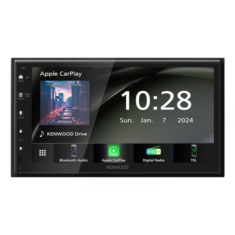 Kenwood DMX6523DABS odbiornik multimedialny samochodowy Czarny Wi-Fi Bluetooth