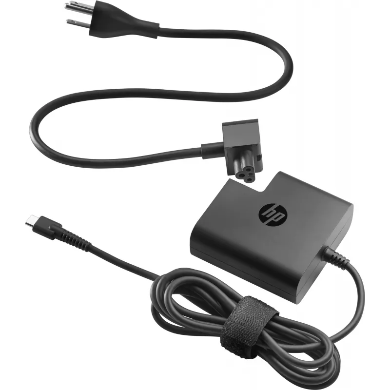 HP 65W USB-C Power Adapter, Indoor, AC, Czarny