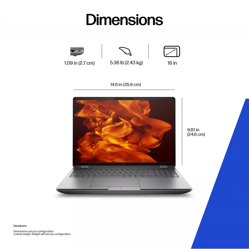 Laptop HP ZBG1i16 U9 285HX 16 64GB 1TB PC Nordics