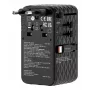 Verbatim Charge 'n' Travel 70W 2C chowany uniwersalny adapter podróżny, czarny