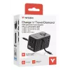 Verbatim Charge 'n' Travel 70W 2C chowany uniwersalny adapter podróżny, czarny
