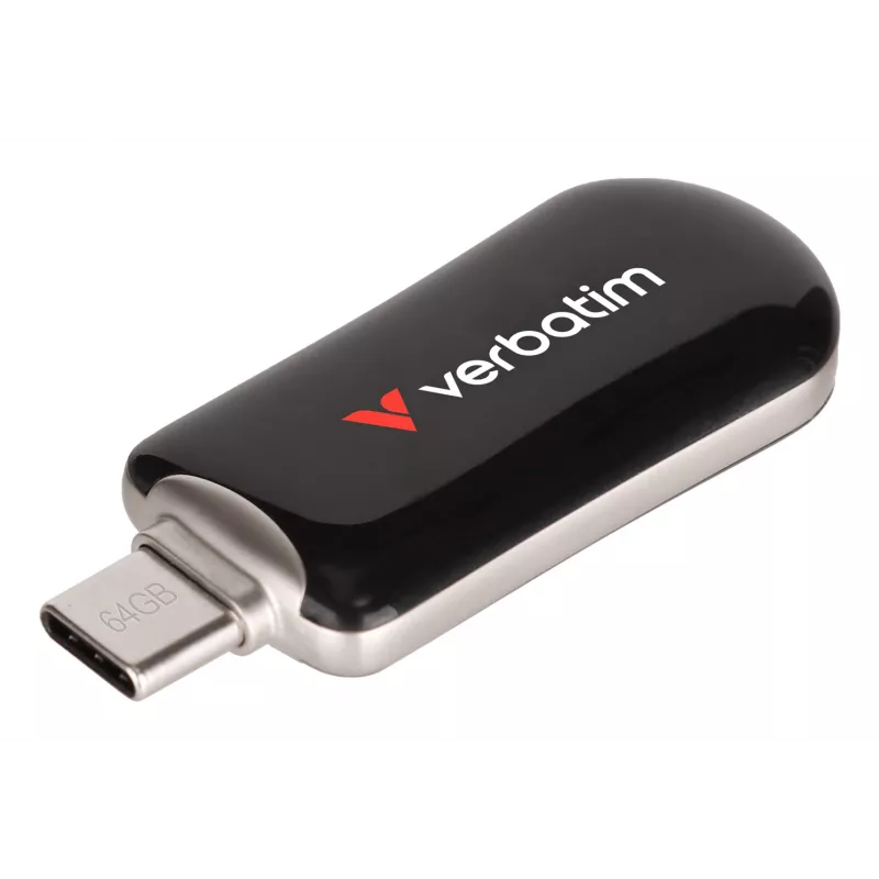 Pendrive Verbatim Plectra USB-C Czarny 64GB