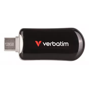 Verbatim Plectra USB-C Flash Drive Czarny 128GB, 128 GB, USB Type-C, 3.2 Gen 1 (3.1 Gen 1), 100 MB/s, Capless, Czarny