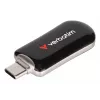 Verbatim Plectra USB-C Flash Drive Czarny 128GB, 128 GB, USB Type-C, 3.2 Gen 1 (3.1 Gen 1), 100 MB/s, Capless, Czarny