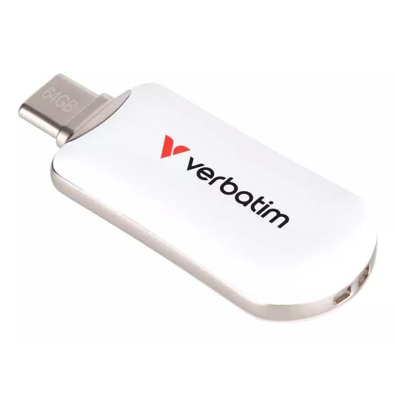 Pamięć USB Verbatim Plectra USB-C, biała, 64 GB