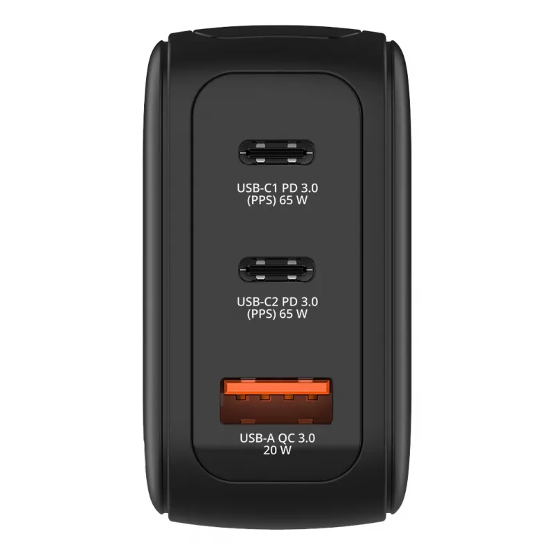 Verbatim Mini GaN Charger 65W z Wyświetlaczem, Indoor, AC, 20 V, Czarny