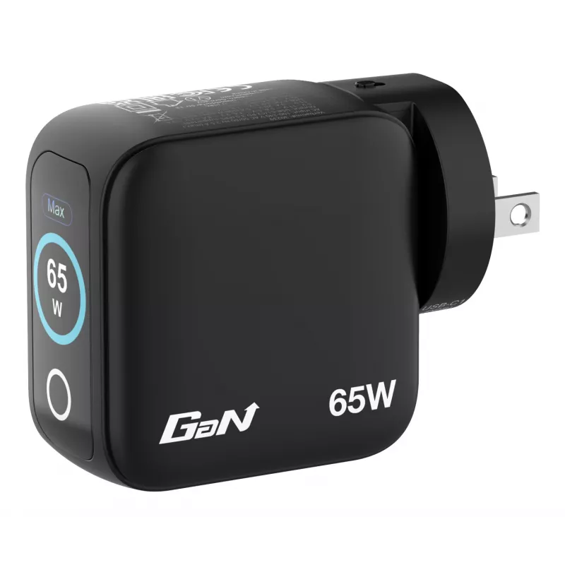 Verbatim Mini GaN Charger 65W z Wyświetlaczem, Indoor, AC, 20 V, Czarny
