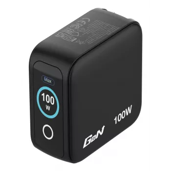 Verbatim Mini GaN Charger 100W z Display, Indoor, AC, 20 V, Czarny