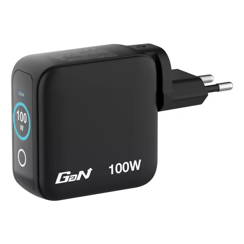 Verbatim Mini GaN Charger 100W z Display, Indoor, AC, 20 V, Czarny