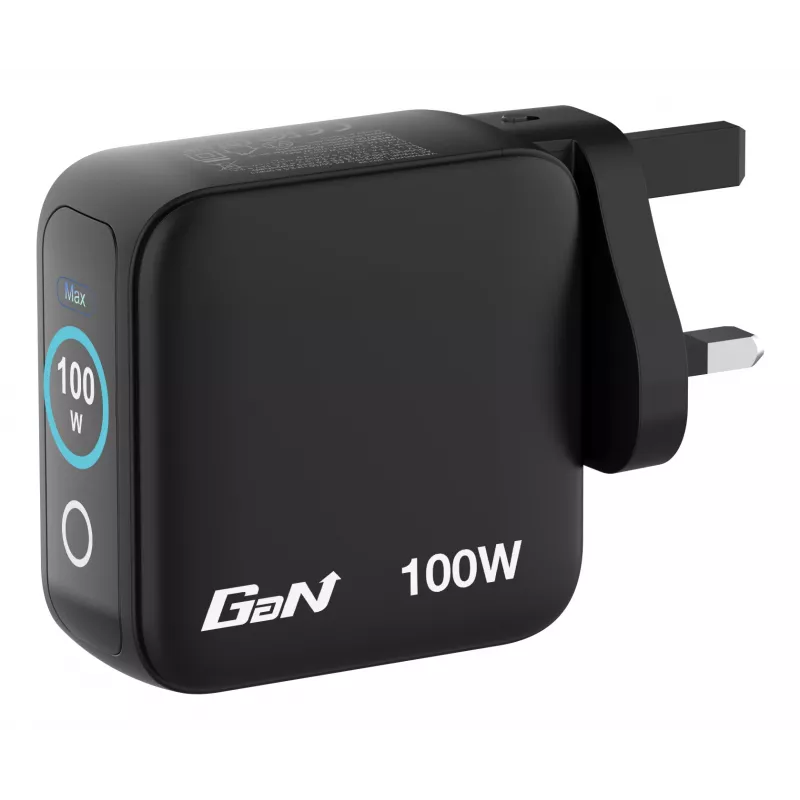 Verbatim Mini GaN Charger 100W z Display, Indoor, AC, 20 V, Czarny