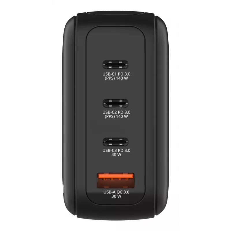 Verbatim Mini GaN Charger 140W z Wyświetlaczem, Wewnętrzna, AC, 28 V, Czarny