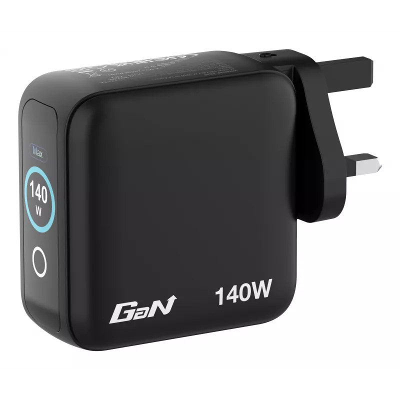 Verbatim Mini GaN Charger 140W z Wyświetlaczem, Wewnętrzna, AC, 28 V, Czarny