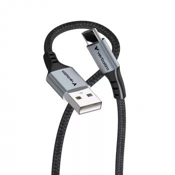 Kabel Verbatim Sync & Charge USB-A – USB-C 120 cm, 1,2 m, USB A, USB C, USB 2.0, 0,48 Gbit/s, czarny