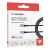 Kabel Verbatim Sync & Charge USB-C do Lightning 120 cm, 1,2 m, Lightning, USB C, Wtyk męski, Wtyk męski, Czarny