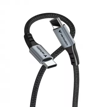 Kabel Verbatim Sync & Charge – USB-C do USB-C 100 W, 120 cm, 1,2 m, USB-C, USB-C, USB 2.0, 0,48 Gbit/s, czarny