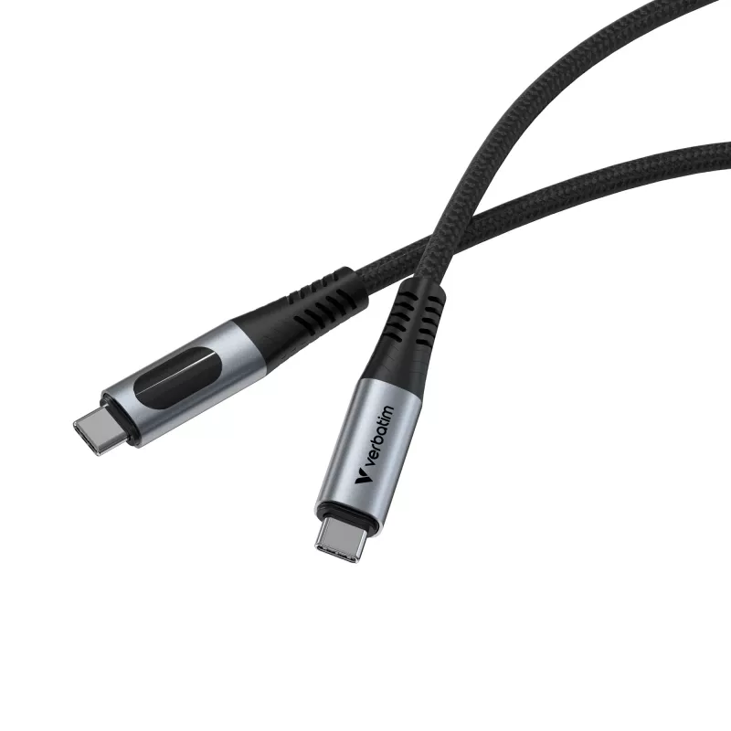 Verbatim Sync & Charge USB C na USB C 100W Wyświetlacz 120 cm, 1,2 m, USB C, USB C, USB 2.0, 0,48 Gbit/s, czarny