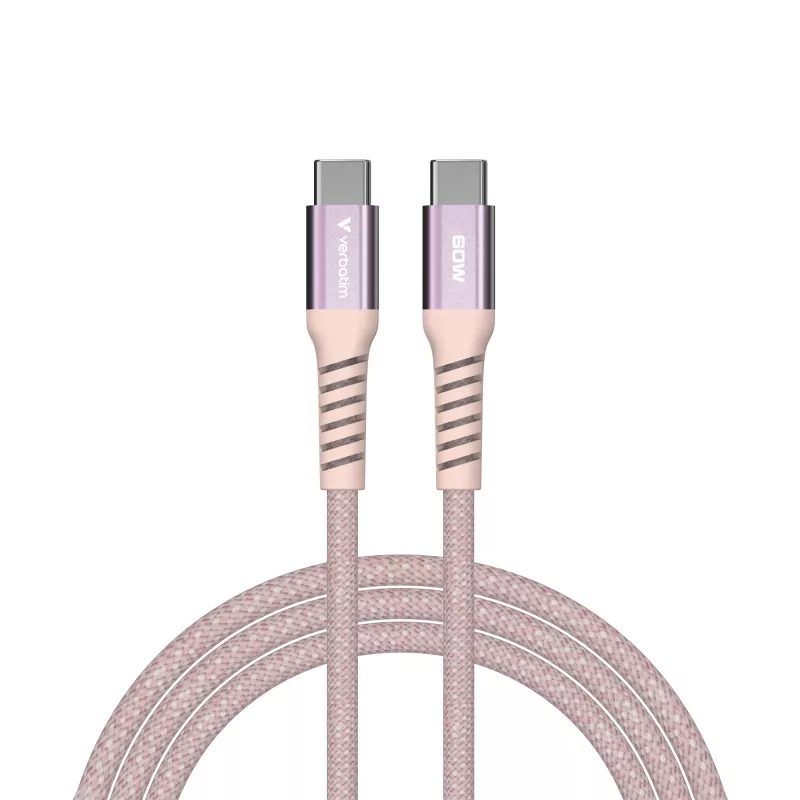 Verbatim Sync & Charge Magnetic kabel - 60W USB-C do USB-C 120 cm Różowy