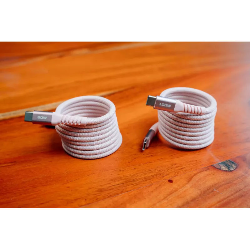 Verbatim Sync & Charge Magnetic kabel - 60W USB-C do USB-C 120 cm Różowy