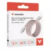 Verbatim Sync & Charge Magnetic kabel - 60W USB-C do USB-C 120 cm Różowy