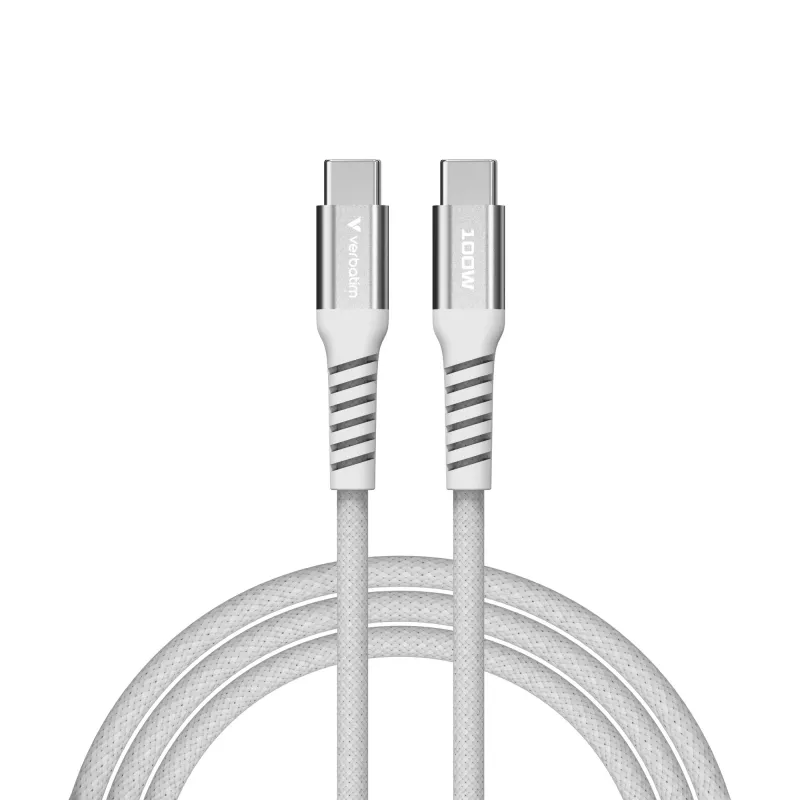 Kabel magnetyczny Verbatim Sync & Charge - 100 W USB-C na USB-C 120 cm szary