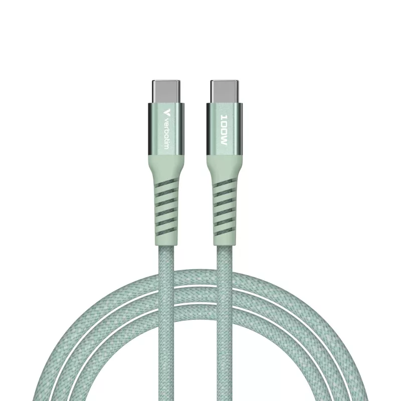 Verbatim Sync & Charge Magnetic kabel - 100W USB-C na USB-C 120 cm zielony