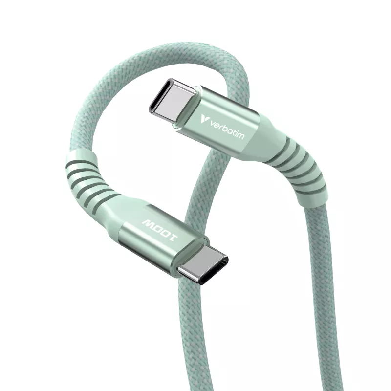 Verbatim Sync & Charge Magnetic kabel - 100W USB-C na USB-C 120 cm zielony