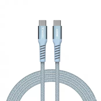 Kabel magnetyczny Verbatim Sync & Charge – 100 W USB-C na USB-C 120 cm niebieski