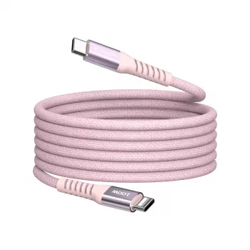Kabel magnetyczny Verbatim Sync & Charge - 100W USB-C na USB-C 120 cm Różowy