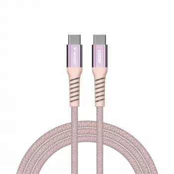Kabel magnetyczny Verbatim Sync & Charge - 100W USB-C na USB-C 120 cm Różowy